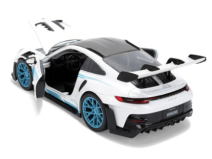 Porsche 911 GT3 RS (992) #12 White with Blue Stripes and Carbon Top "Hyper-Spec" Series 1/24 Diecast Model Car by Jada <h2>Porsche Jada</h2> <p>High-quality perfect for collectors enthusiasts. Feature