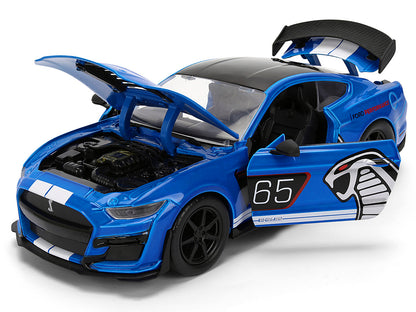 2020 Ford Mustang Shelby GT500 #65 "Ford Performance" Blue with Black Top and White Stripes "Bigtime Muscle" Series 1/24 Diecast Model Car by Jada <h2>2020 Jada</h2> <p>High-quality perfect for collec