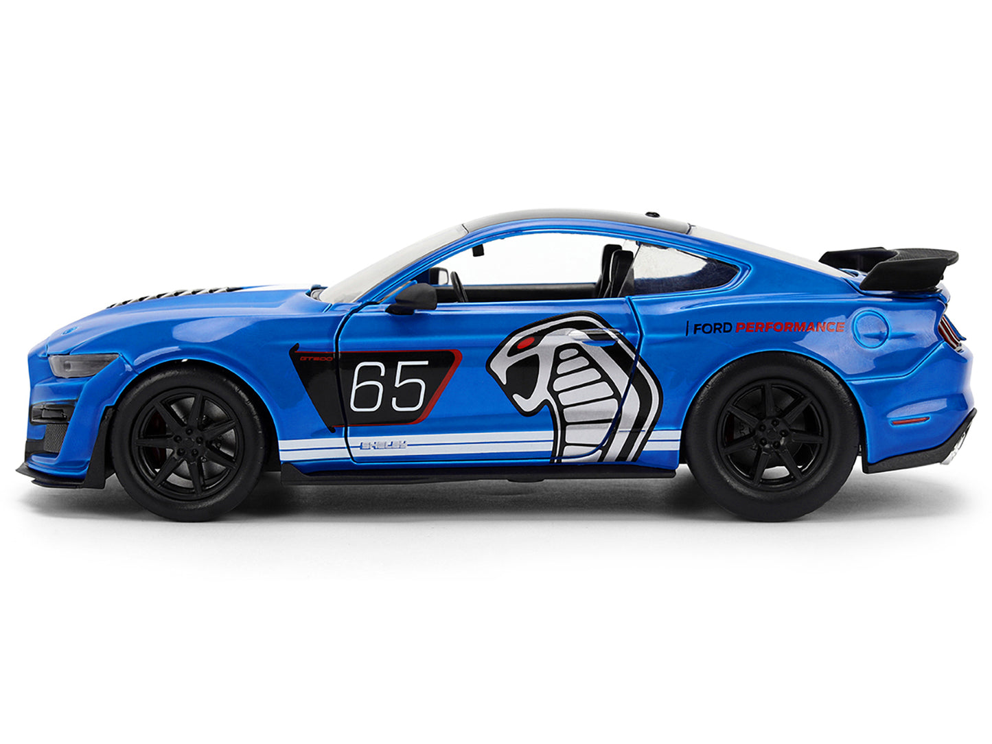 2020 Ford Mustang Shelby GT500 #65 "Ford Performance" Blue with Black Top and White Stripes "Bigtime Muscle" Series 1/24 Diecast Model Car by Jada <h2>2020 Jada</h2> <p>High-quality perfect for collec