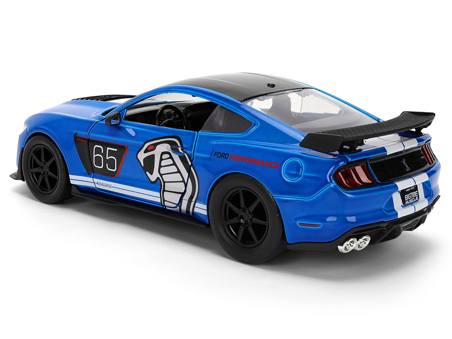2020 Ford Mustang Shelby GT500 #65 "Ford Performance" Blue with Black Top and White Stripes "Bigtime Muscle" Series 1/24 Diecast Model Car by Jada <h2>2020 Jada</h2> <p>High-quality perfect for collec