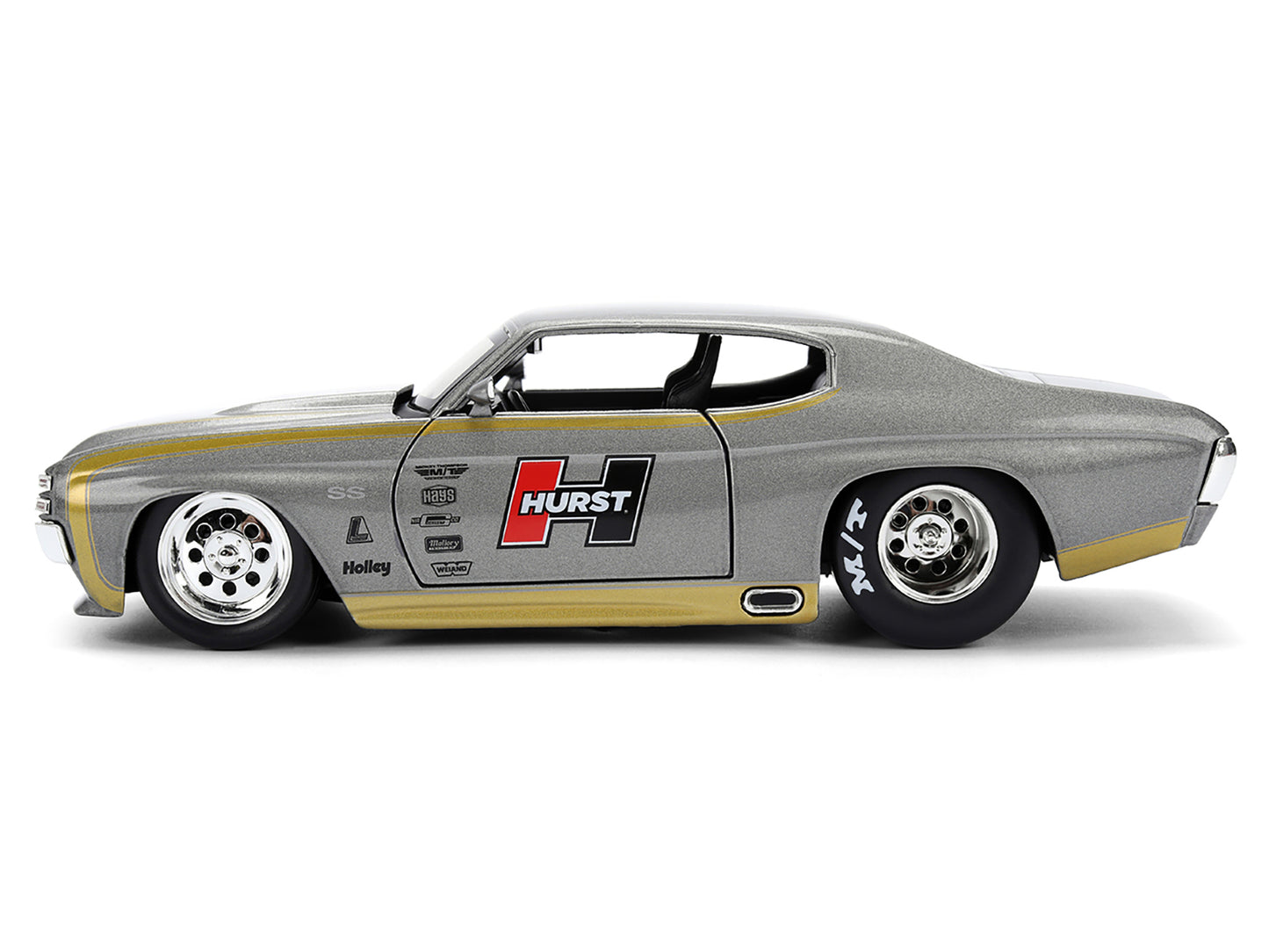 1971 Chevrolet Chevelle SS "Hurst" Gray Metallic with Gold Stripes "Bigtime Muscle" Series 1/24 Diecast Model Car by Jada <h2>1971 Jada</h2> <p>High-quality perfect for collectors and enthusiasts. Fea