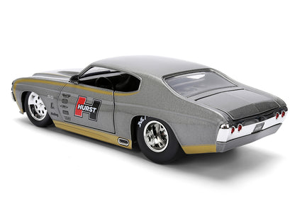 1971 Chevrolet Chevelle SS "Hurst" Gray Metallic with Gold Stripes "Bigtime Muscle" Series 1/24 Diecast Model Car by Jada <h2>1971 Jada</h2> <p>High-quality perfect for collectors and enthusiasts. Fea