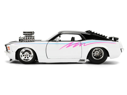 1970 Ford Mustang Boss 429 Black and White with Graphics "Bigtime Muscle" Series 1/24 Diecast Model Car by Jada <h2>1970 Jada</h2> <p>High-quality perfect for collectors enthusiasts. Features detailed