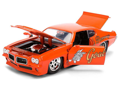 1971 Pontiac GTO "Goat's Revenge" Orange with Graphics "Bigtime Muscle" Series 1/24 Diecast Model Car by Jada <h2>1971 Jada</h2> <p>High-quality perfect for collectors and enthusiasts. Features detail