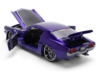 1971 Chevrolet Camaro Z/28 Purple Metallic with Black Hood "Bigtime Muscle" Series 1/24 Diecast Model Car by Jada <h2>1971 Jada</h2> <p>High-quality perfect for collectors and enthusiasts. Features de