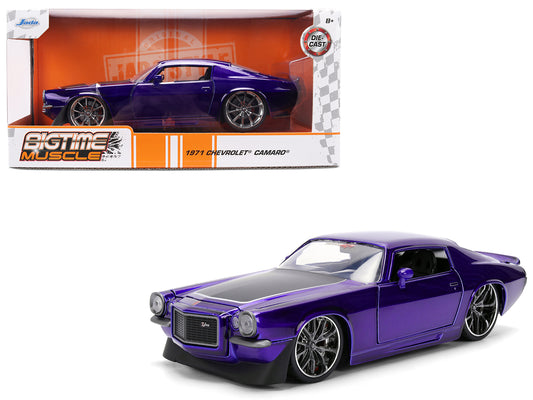 1971 Chevrolet Camaro Z/28 Purple Metallic with Black Hood "Bigtime Muscle" Series 1/24 Diecast Model Car by Jada <h2>1971 Jada</h2> <p>High-quality perfect for collectors and enthusiasts. Features de
