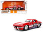 1963 Chevrolet Corvette Stingray #63 "Chevy Racing" Red with White and Blue Stripes "Bigtime Muscle" Series 1/24 Diecast Model Car by Jada <h2>1963 Jada</h2> <p>High-quality perfect for collectors ent