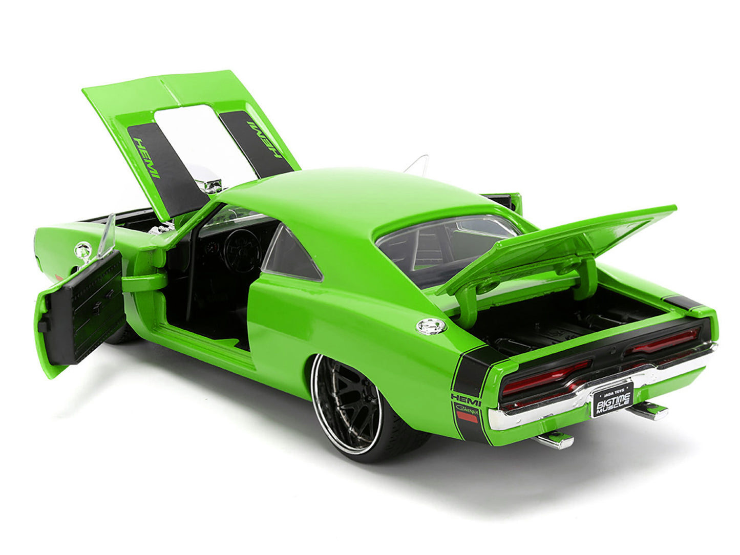 1970 Dodge Charger R/T Bright Green with Black Tail Stripe "Bigtime Muscle" Series 1/24 Diecast Model Car by Jada <h2>1970 Jada</h2> <p>High-quality perfect for collectors and enthusiasts. Features de