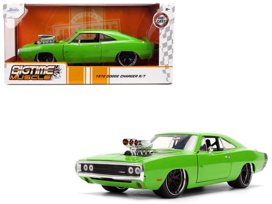 1970 Dodge Charger R/T Bright Green with Black Tail Stripe "Bigtime Muscle" Series 1/24 Diecast Model Car by Jada <h2>1970 Jada</h2> <p>High-quality perfect for collectors and enthusiasts. Features de