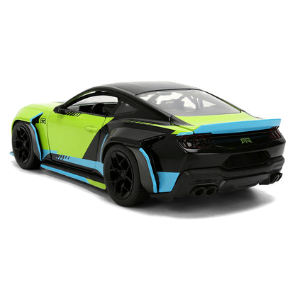 2026 Ford Mustang RTR Spec 5-D Lime Green with Black Top and Graphics "Hyper-Spec" Series 1/24 T&y Diecast Model Car by Jada