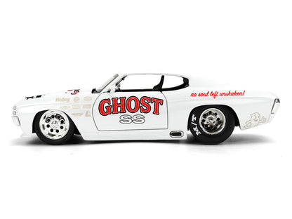 1971 Chevrolet Chevelle SS "Ghost SS" White with Graphics "Bigtime Muscle" Series 1/24 T&y Diecast Model Car by Jada