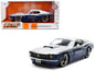1970 Ford Mustang Boss 429 "Iron Stallion Speed Shop" Silver and Dark Blue Metallic "Bigtime Muscle" Series 1/24 T&y Diecast Model Car by Jada