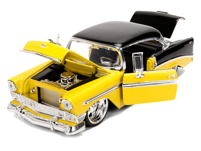 1956 Chevrolet Bel Air Yellow and Black "Bigtime Muscle" Series 1/24 Diecast Model Car by Jada <h2>1956 Jada</h2> <p>High-quality perfect for collectors enthusiasts. Features detailed interior exterio