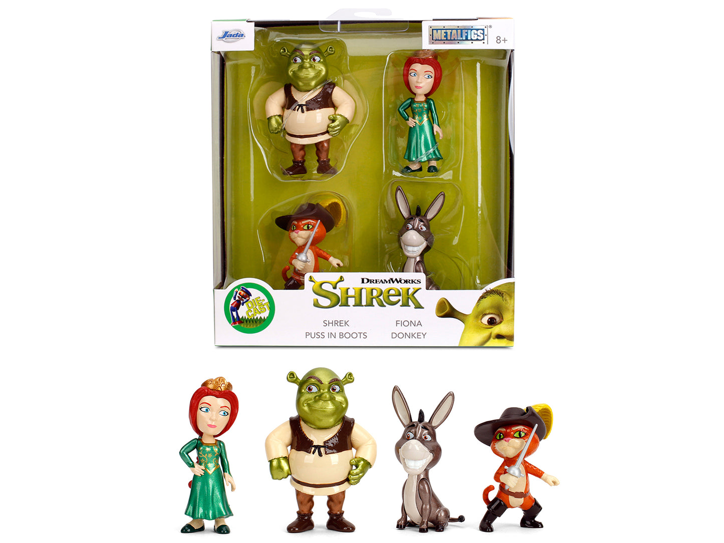 Set of 4 Diecast Figures "Shrek" (2001) Movie "Metalfigs" Series by Jada <h2>Set Jada</h2> <p>High-quality model car perfect for collectors and enthusiasts. Features detailed interior exterior craftsm