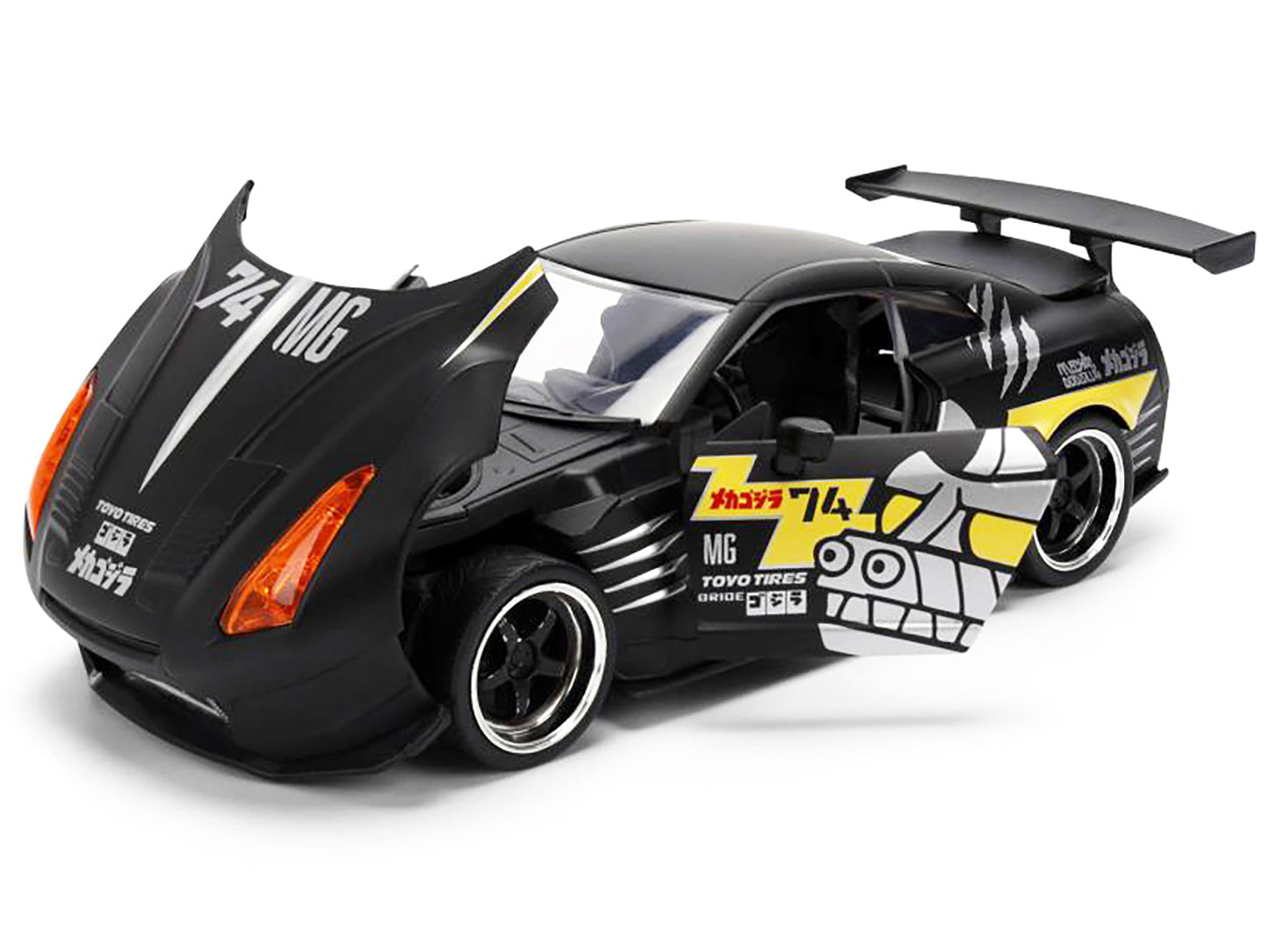 2009 Nissan GT-R (R35) Ben Sopra Matt Black with "Mechagodzilla" Graphics "Hollywood Rides" Series 1/24 Diecast Model Car by Jada <h2>2009 Jada</h2> <p>High-quality perfect for collectors and enthusia