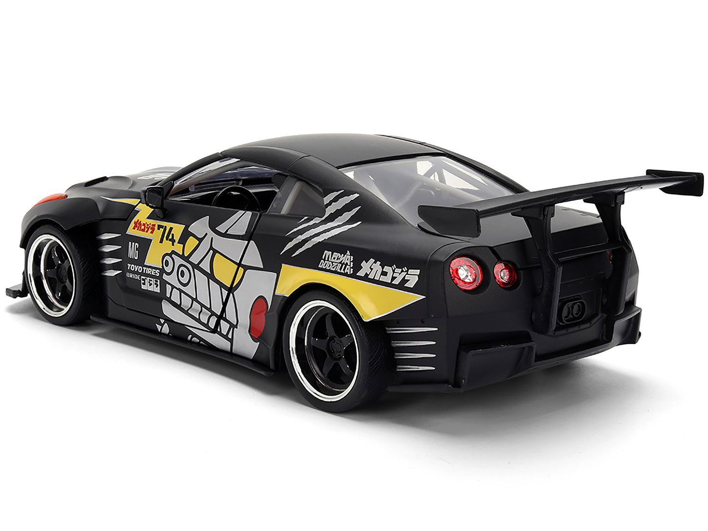 2009 Nissan GT-R (R35) Ben Sopra Matt Black with "Mechagodzilla" Graphics "Hollywood Rides" Series 1/24 Diecast Model Car by Jada <h2>2009 Jada</h2> <p>High-quality perfect for collectors and enthusia