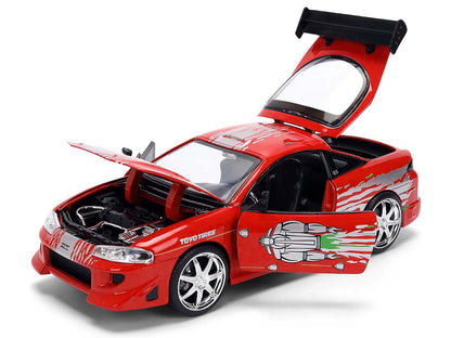 Brian's Mitsubishi Eclipse Red with Graphics Remix "The Fast and The Furious" (2001) Movie "Fast & Series 1/24 Diecast Model Car by Jada <h2>Brian's Jada</h2> <p>High-quality perfect for collectors en