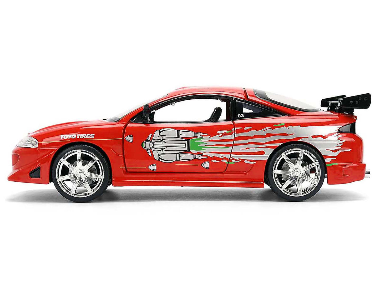 Brian's Mitsubishi Eclipse Red with Graphics Remix "The Fast and The Furious" (2001) Movie "Fast & Series 1/24 Diecast Model Car by Jada <h2>Brian's Jada</h2> <p>High-quality perfect for collectors en
