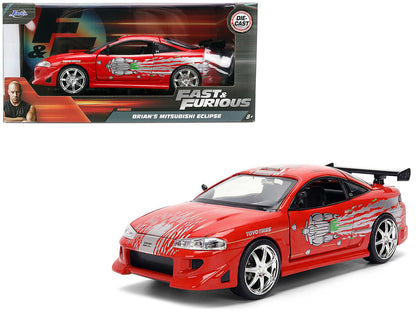 Brian's Mitsubishi Eclipse Red with Graphics Remix "The Fast and The Furious" (2001) Movie "Fast & Series 1/24 Diecast Model Car by Jada <h2>Brian's Jada</h2> <p>High-quality perfect for collectors en