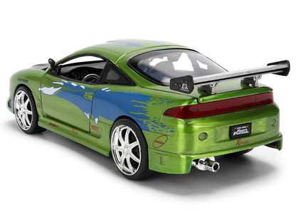 Brian's Mitsubishi Eclipse Green Brush Finish "The Fast and the Furious" (2001) Movie 25 Years of & Furious Anniversary 1/24 Diecast Model Car by Jada <h2>Brian's Jada</h2> <p>High-quality perfect for