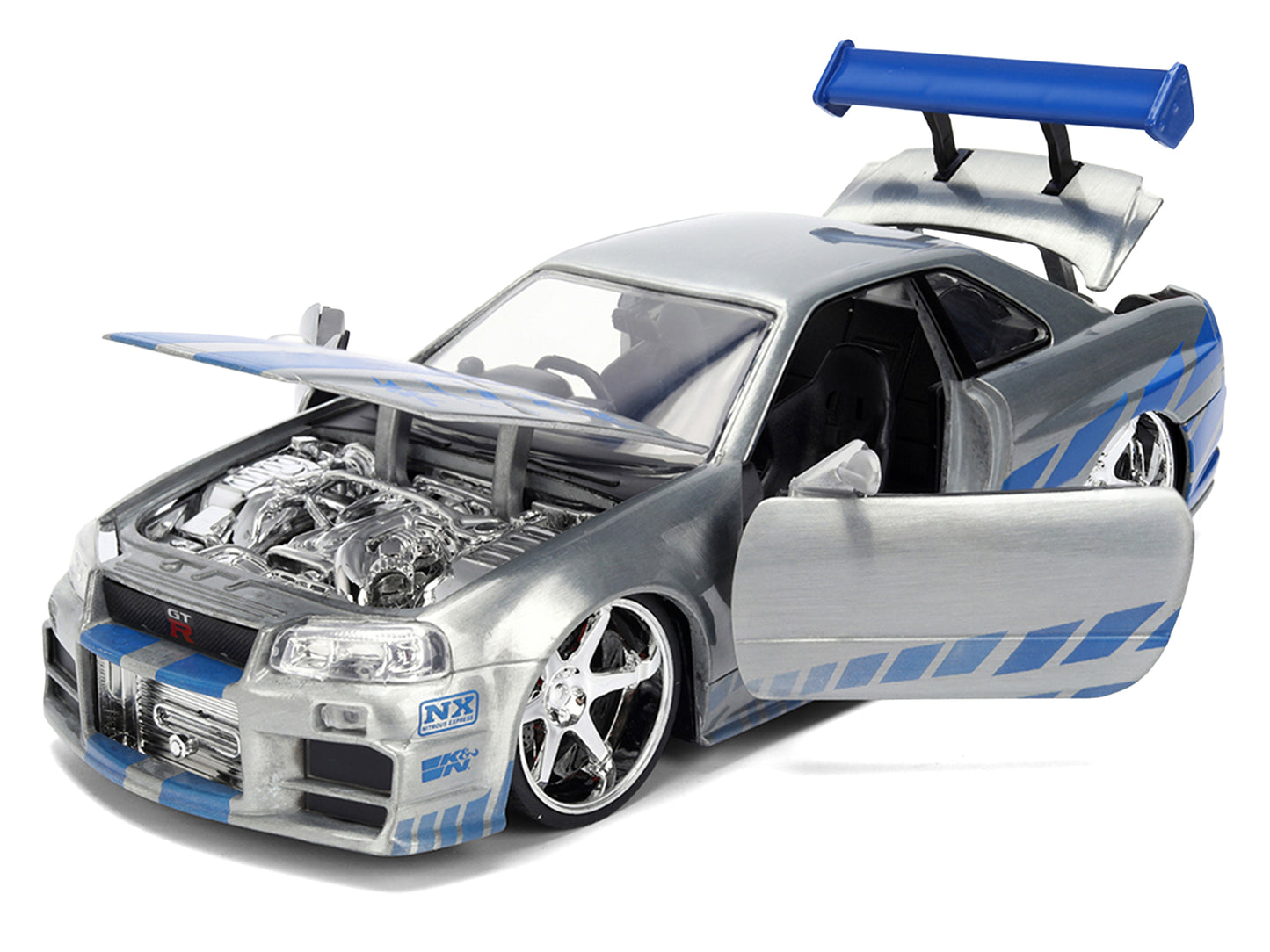 Brian's Nissan Skyline GT-R (R34) RHD (Right Hand Drive) Brush Finish "2 Fast 2 Furious" (2003) Movie 25 Years of & Furious Anniversary 1/24 by Jada <h2>Brian's Jada</h2> <p>High-quality diecast model