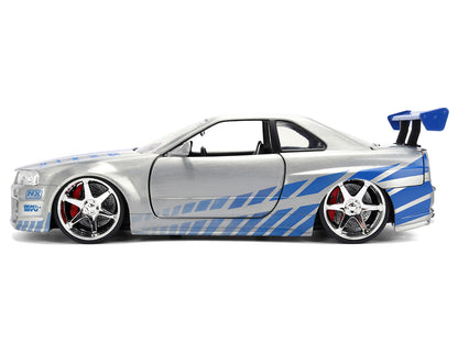 Brian's Nissan Skyline GT-R (R34) RHD (Right Hand Drive) Brush Finish "2 Fast 2 Furious" (2003) Movie 25 Years of & Furious Anniversary 1/24 by Jada <h2>Brian's Jada</h2> <p>High-quality diecast model