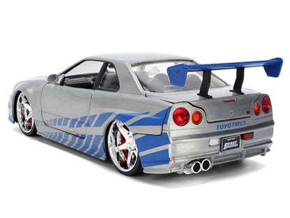 Brian's Nissan Skyline GT-R (R34) RHD (Right Hand Drive) Brush Finish "2 Fast 2 Furious" (2003) Movie 25 Years of & Furious Anniversary 1/24 by Jada <h2>Brian's Jada</h2> <p>High-quality diecast model