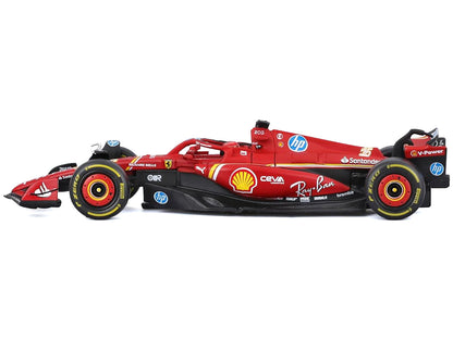 Ferrari SF-24 #16 Charles Leclerc "Formula One F1 World Championship" (2024) with Display Case "Formula Racing" Series 1/43 T&y Diecast Model Car by Bburago