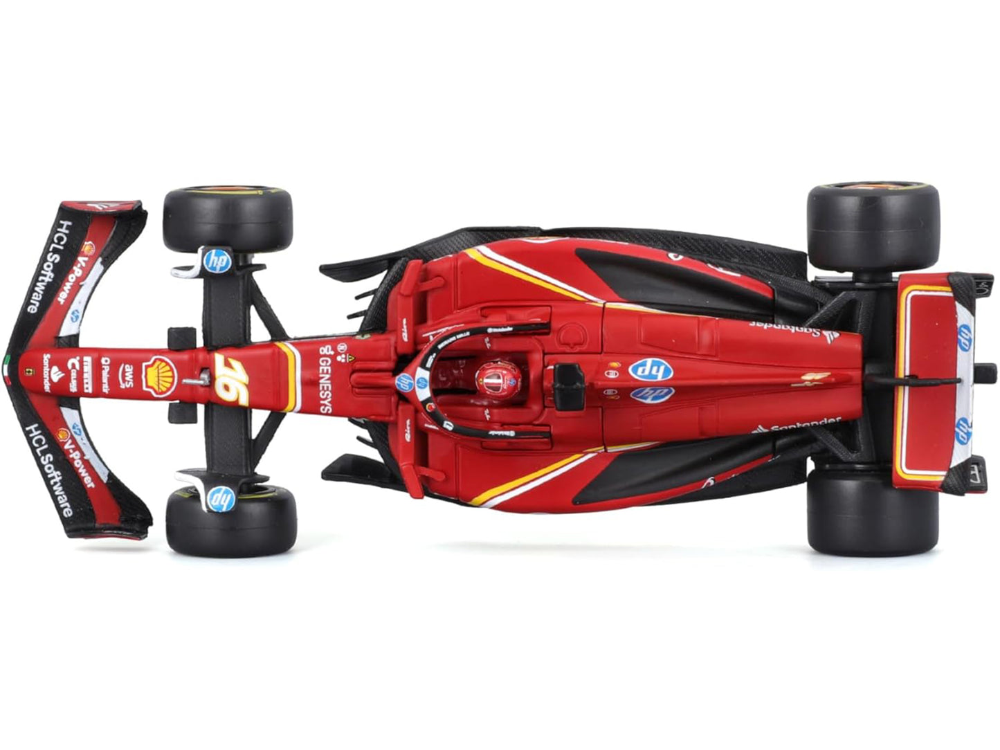Ferrari SF-24 #16 Charles Leclerc "Formula One F1 World Championship" (2024) with Display Case "Formula Racing" Series 1/43 T&y Diecast Model Car by Bburago