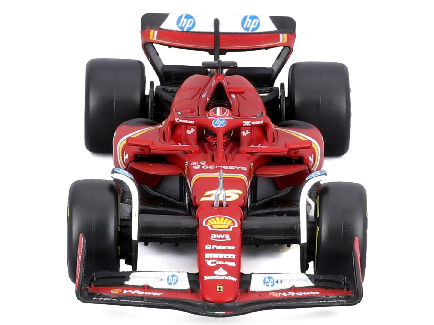 Ferrari SF-24 #16 Charles Leclerc "Formula One F1 World Championship" (2024) with Display Case "Formula Racing" Series 1/43 T&y Diecast Model Car by Bburago