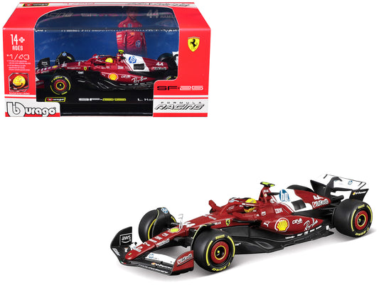 Ferrari SF-25 #44 Lewis Hamilton Formula One F1 "World Championship" (2025) with Display Case 1/43 T&y Diecast Model Car by Bburago