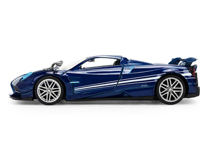 Pagani Huayra Roadster BC Blue Metallic with White Stripes "Fast X" (2023) Movie "Fast & Furious 25th Anniversary" Series 1/32 Diecast Model Car by Jada