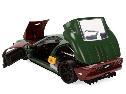 2005 Ford GT Green (Weathered) with Graphics and Boba Fett Figure "Star Wars" Franchise "Hollywood Rides" Series 1/24 Diecast Model Car by Jada <h2>2005 Jada</h2> <p>High-quality perfect for collector