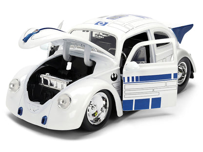 1959 Volkswagen Drag Beetle White with Graphics and R2-D2 Figure "Star Wars" Franchise "Hollywood Rides" Series 1/24 Diecast Model Car by Jada <h2>1959 Jada</h2> <p>High-quality perfect for collectors
