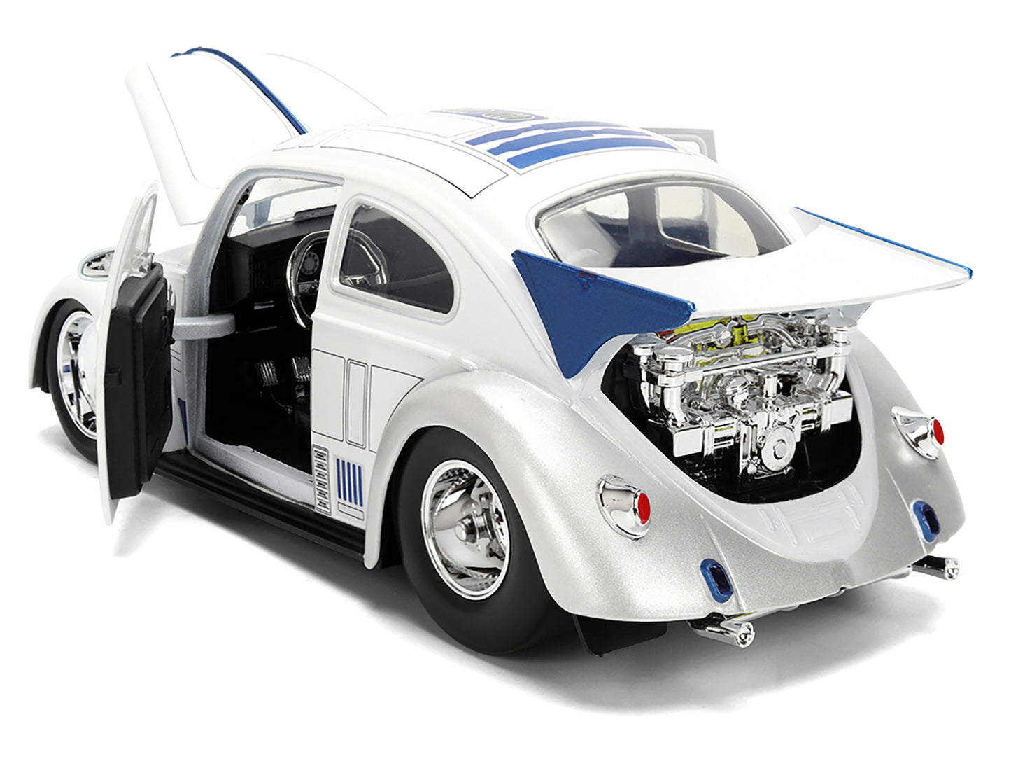 1959 Volkswagen Drag Beetle White with Graphics and R2-D2 Figure "Star Wars" Franchise "Hollywood Rides" Series 1/24 Diecast Model Car by Jada <h2>1959 Jada</h2> <p>High-quality perfect for collectors