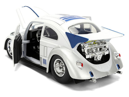 1959 Volkswagen Drag Beetle White with Graphics and R2-D2 Figure "Star Wars" Franchise "Hollywood Rides" Series 1/24 Diecast Model Car by Jada <h2>1959 Jada</h2> <p>High-quality perfect for collectors