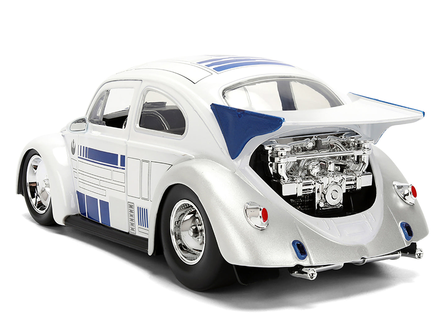 1959 Volkswagen Drag Beetle White with Graphics and R2-D2 Figure "Star Wars" Franchise "Hollywood Rides" Series 1/24 Diecast Model Car by Jada <h2>1959 Jada</h2> <p>High-quality perfect for collectors