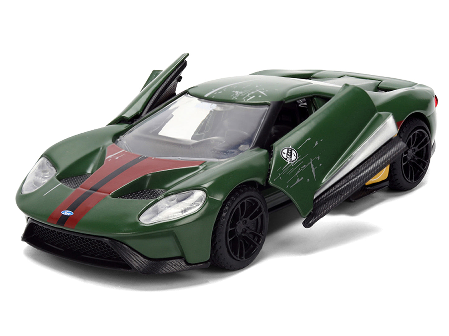 2017 Ford GT "Boba Fett" Livery Dark Green with Graphics "Star Wars" Franchise "Hollywood Rides" Series 1/32 Diecast Model Car by Jada <h2>2017 Jada</h2> <p>High-quality perfect for collectors and ent