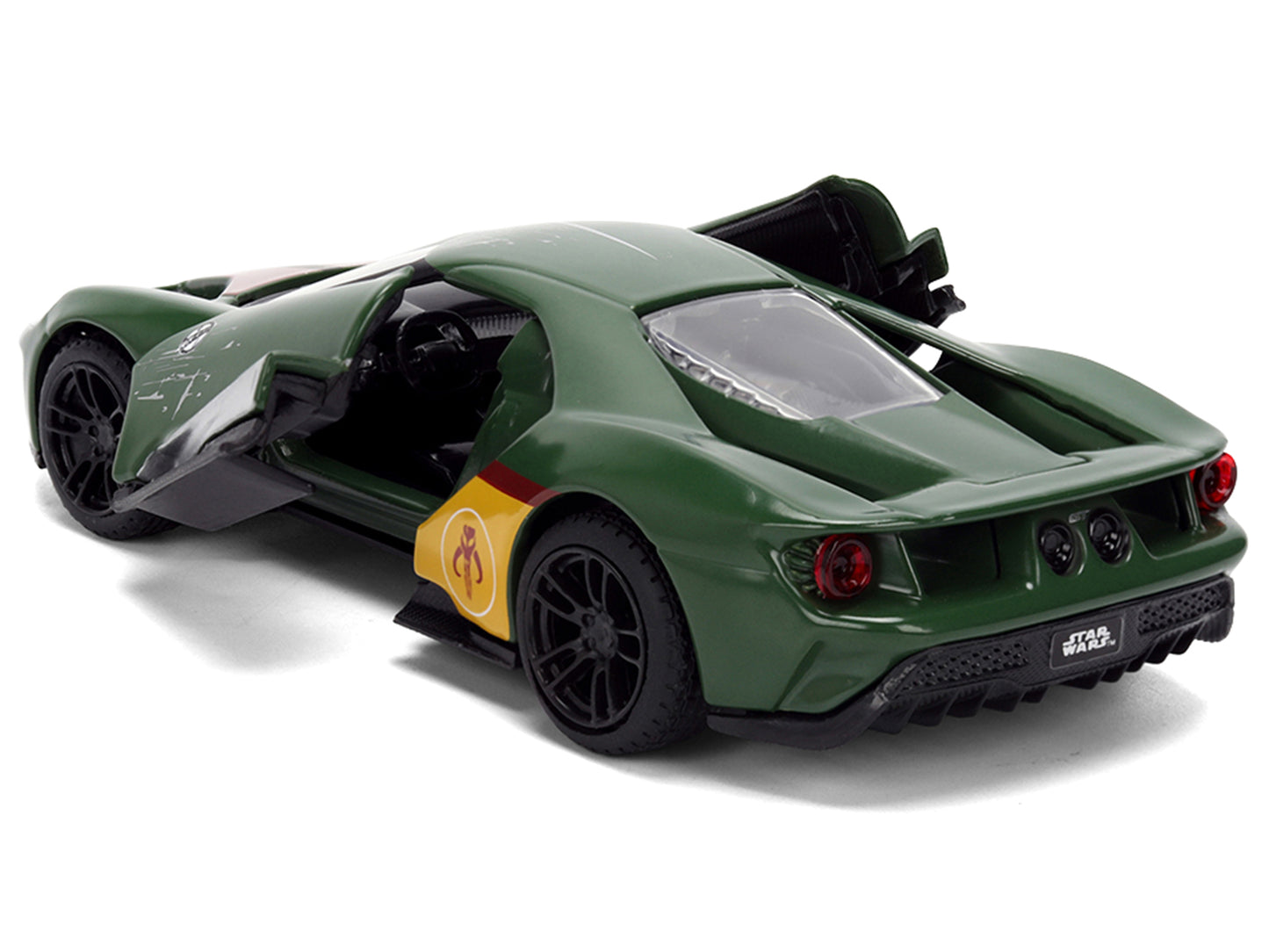2017 Ford GT "Boba Fett" Livery Dark Green with Graphics "Star Wars" Franchise "Hollywood Rides" Series 1/32 Diecast Model Car by Jada <h2>2017 Jada</h2> <p>High-quality perfect for collectors and ent