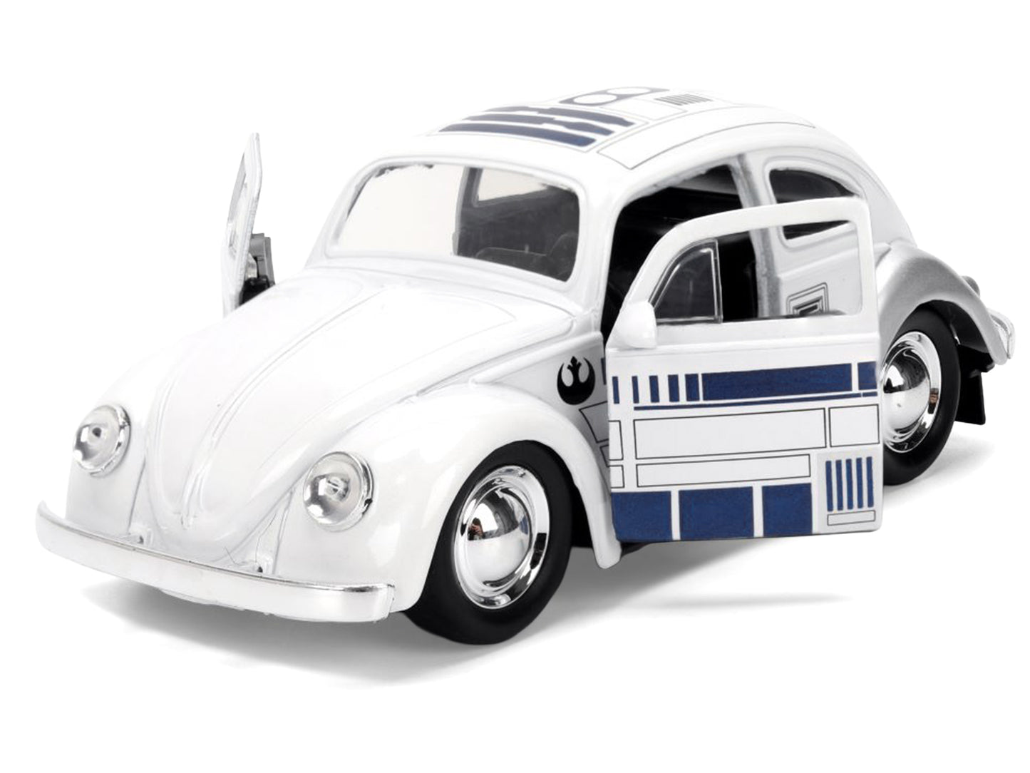 1959 Volkswagen Beetle "R2-D2" Livery White with Graphics "Star Wars" Franchise "Hollywood Rides" Series 1/32 Diecast Model Car by Jada <h2>1959 Jada</h2> <p>High-quality perfect for collectors and en