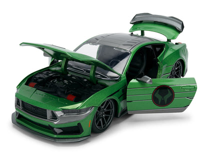 2024 Ford Mustang Dark Horse Green Metallic Gray 1/24 Scale Figure Set - Jada