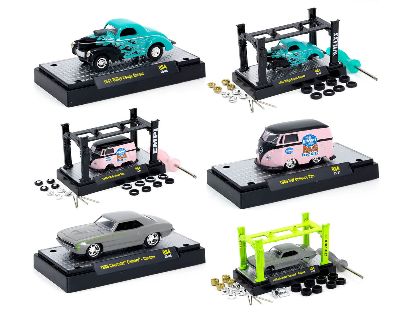 Model Kit 3 piece Car Set Release 84 Limited Edition to 6000 pieces Worldwide 1/64 Diecast Model Cars by M2 Machines