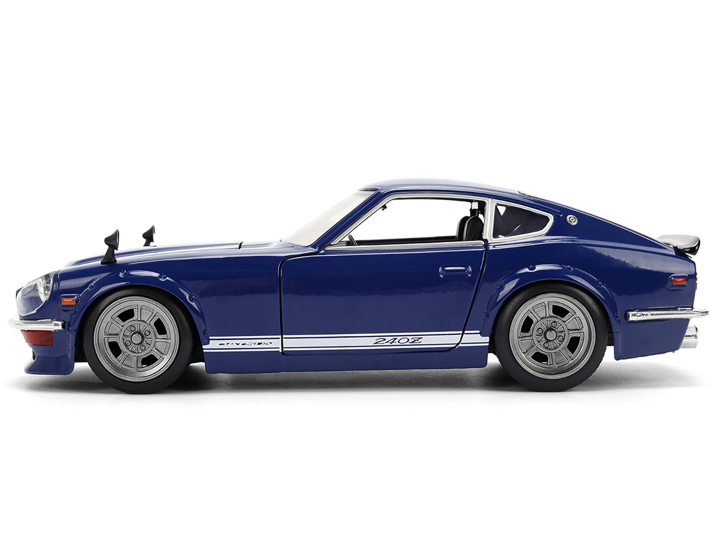 1972 Datsun 240Z Blue with White Stripes "JDM Tuners" Series 1/24 Diecast Model Car by Jada <h2>1972 Jada</h2> <p>High-quality perfect for collectors and enthusiasts. Features detailed interior exteri