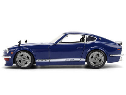 1972 Datsun 240Z Blue with White Stripes "JDM Tuners" Series 1/24 Diecast Model Car by Jada <h2>1972 Jada</h2> <p>High-quality perfect for collectors and enthusiasts. Features detailed interior exteri