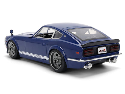 1972 Datsun 240Z Blue with White Stripes "JDM Tuners" Series 1/24 Diecast Model Car by Jada <h2>1972 Jada</h2> <p>High-quality perfect for collectors and enthusiasts. Features detailed interior exteri