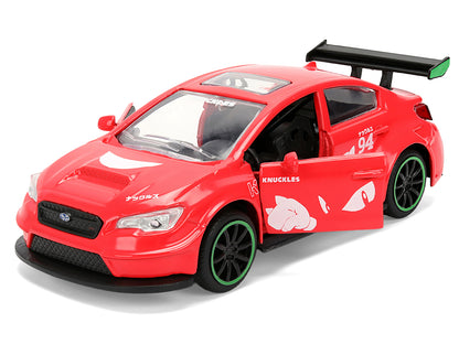 2016 Subaru WRX STI Red with "Knuckles" Graphics "Sonic the Hedgehog" (1991) Video Game "Hollywood Rides" Series 1/32 Diecast Model Car by Jada <h2>2016 Jada</h2> <p>High-quality perfect for collector