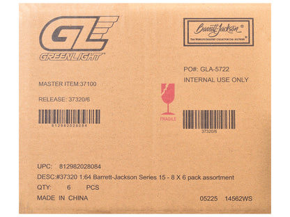 GreenLight "Barrett-Jackson" Series 15 Set of 6 Cars 1/64 Diecast Model by <h2>"Barrett-Jackson" Greenlight</h2> <p>High-quality car perfect for collectors and enthusiasts. Features detailed interior