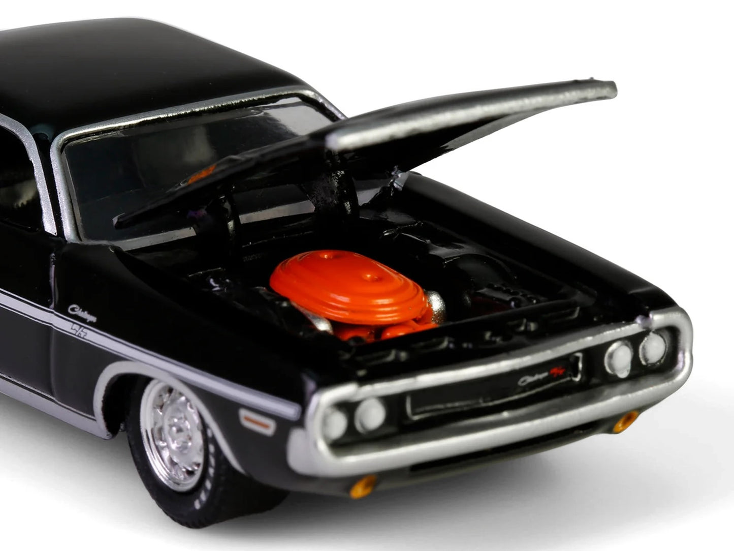 GreenLight 1970 Dodge Challenger R/T 440 Black with White Stripes "Barrett-Jackson" Series 15 1/64 Diecast Model Car by <h2>1970 Greenlight</h2> <p>High-quality perfect for collectors and enthusiasts.