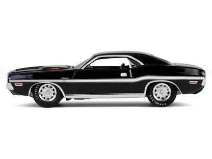 GreenLight 1970 Dodge Challenger R/T 440 Black with White Stripes "Barrett-Jackson" Series 15 1/64 Diecast Model Car by <h2>1970 Greenlight</h2> <p>High-quality perfect for collectors and enthusiasts.