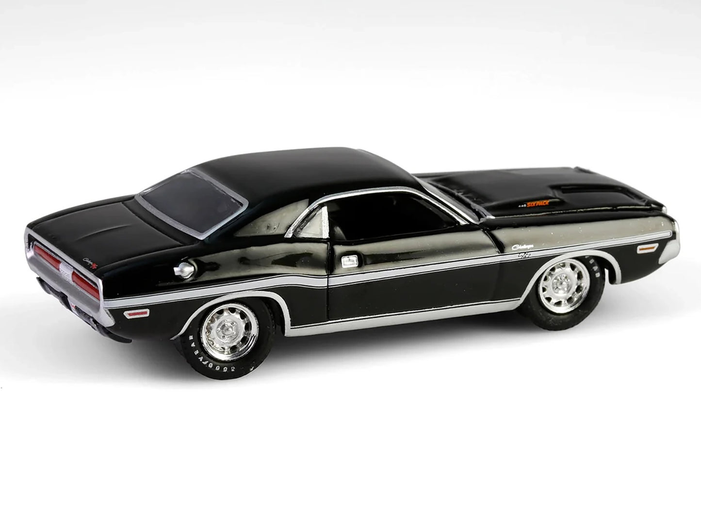 GreenLight 1970 Dodge Challenger R/T 440 Black with White Stripes "Barrett-Jackson" Series 15 1/64 Diecast Model Car by <h2>1970 Greenlight</h2> <p>High-quality perfect for collectors and enthusiasts.